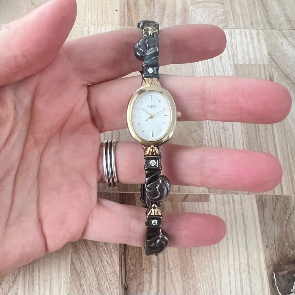 VTG Lenox beacon of hope Sterling silver lighthouse bracelet watch NEW BATTERY